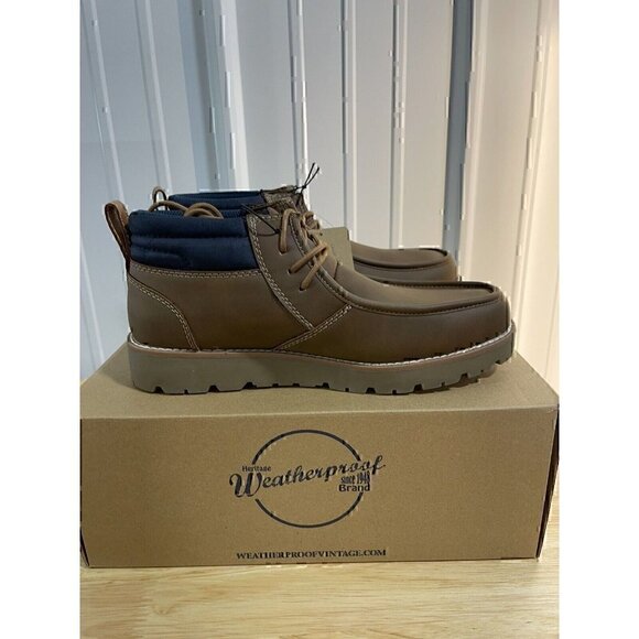 Weatherproof Vintage Chester Boots Men's. New In Box Color TAN - Picture 3 of 5